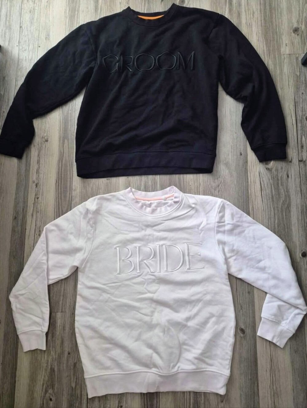 Bride and Groom Sweatshirts - Black and White